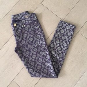 DL1961 purple and silver decorative jeans